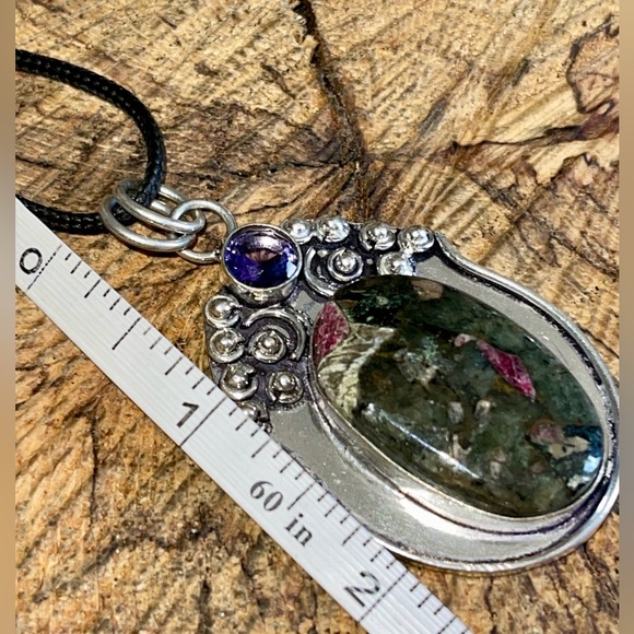 Dark Eudyalite Pendant 2 1/4” - Picture 11 of 13